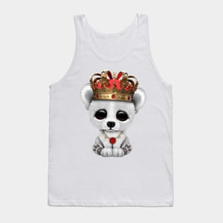 Cute Royal Polar Bear Wearing Crown Tank Top